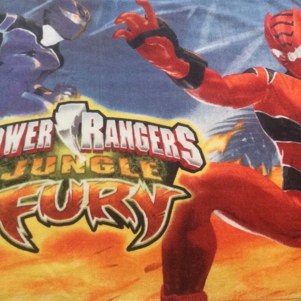 Beach Towel Power Rangers Disney Store Jungle Fury Vintage 57”x 30”